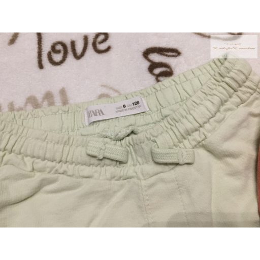 Zara 8 év 128 cm halvány zöld és tégla színű pamut fiú rövidnadrág szett - újszerű,hibátlan