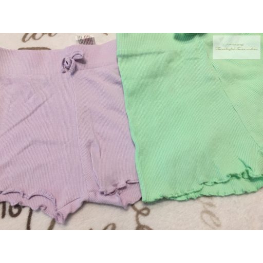Primark 2-3 és 3-4 év 98 cm halvány lila és zöld vékony pamut lány  rövidnadrág szett - újszerű,hibátlan