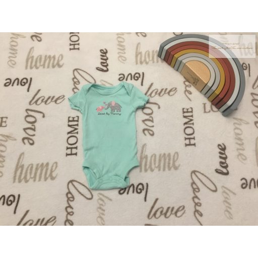 Carter's tiny baby 46 cm elefánt mintás pamut lány body- újszerű,hibátlan