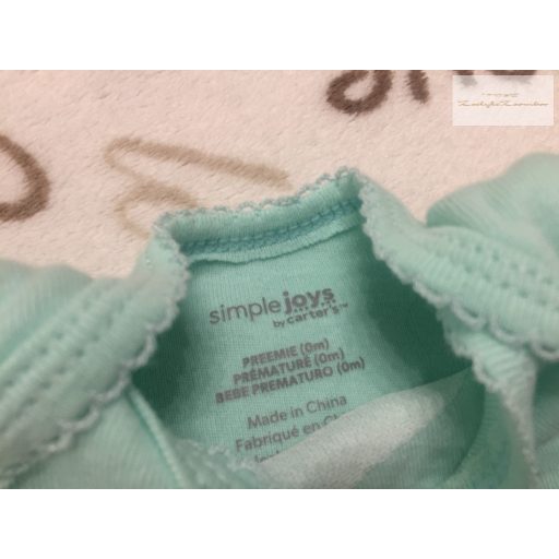 Carter's tiny baby 46 cm elefánt mintás pamut lány body- újszerű,hibátlan