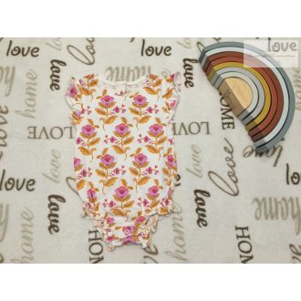   Nutmeg 6-9 hó 68-74 cm színes nagy virágmintás pamut lány body/playsuit- újszerű,hibátlan