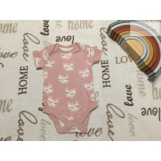   TU up to 1 month 56 cm cica/ tigris fej mintás  pamut lány body- újszerű, hibátlan