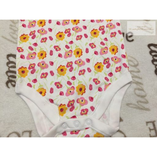 George 12  - 18 hó 86 cm színes virágmintás pamut lány body-újszerű,hibátlan