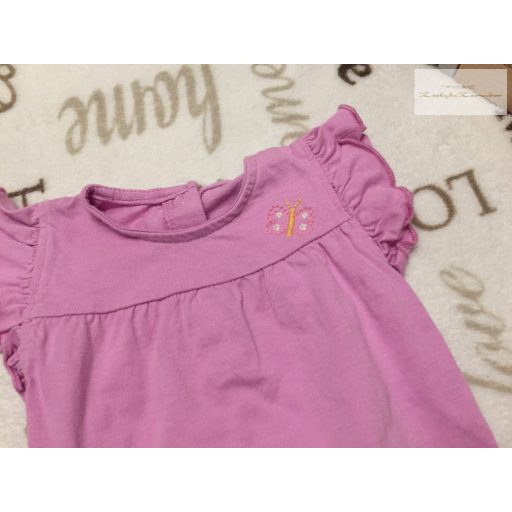 Nutmeg 0 -3 hó 62 cm fodros, pillangó mintás pamut lány body-  újszerű,hibátlan