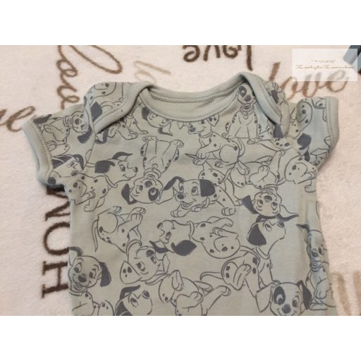 Disney at George 3-6 hó 62-68 cm khaki, 101 kiskutya/ dalmata mintás pamut fiú  body- újszerű,hibátlan