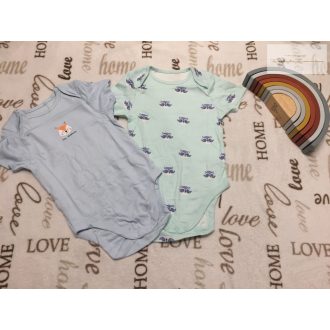   Dunnes 2-3  év 98  cm  állat fej  mintás  pamut fiú body szett 2 db-   új, címkés