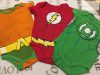 Justice League 0-3 hó 56-62 cm superhős mintás pamut fiú body szett 3 db - újszerű,hibátlan