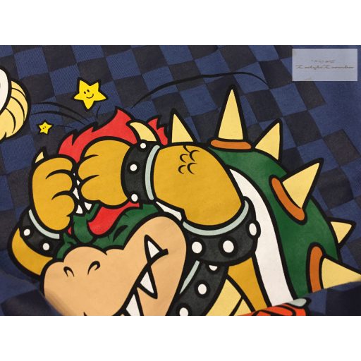 MAriokart 7-8 év 122-128 cm kék, Super Mario mintás pamut fiú felső-újszerű,hibátlan