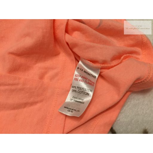 Matalan 9 -12 hó 74 -80 cm  I Love Daddy feliratos unikornis-szivárvány mintás pamut lány felső- újszerű,hibátlan