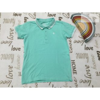   Matalan 9 év 134 cm türkiz, galléros pamut fiú felső - újszerű,hibátlan