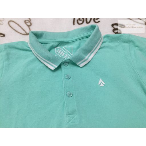 Matalan 9 év 134 cm türkiz, galléros pamut fiú felső - újszerű,hibátlan