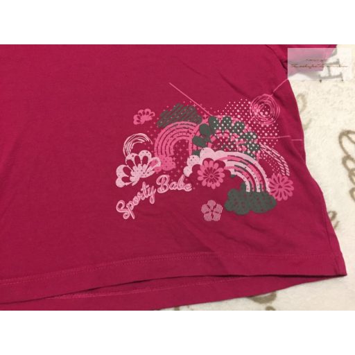 Crivit 10-12 év 146/152 cm pink, rövid pamut lány felső/ sport - újszerű,hibátlan