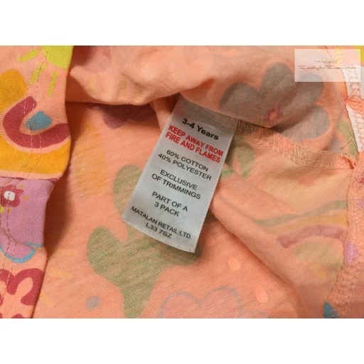 Matalan 3-4 év 98-104 cm színes virág és szivárvány mintás pamut lány felső-újszerű,hibátlan