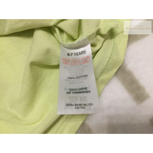 Matalan 6-7 év 116-122 cm sárga, gyümölcs mintás pamut lány felső - újszerű,hibátlan