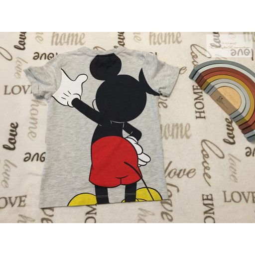 Disney at George 4-5 év 104-110 cm szürke, Mickey pamut fiú felső - új, szettet bontottam
