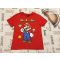 Super Mario 7-8 év 122-128 cm piros, színes Super Mario mintás pamut fiú felső - újszerű,hibátlan
