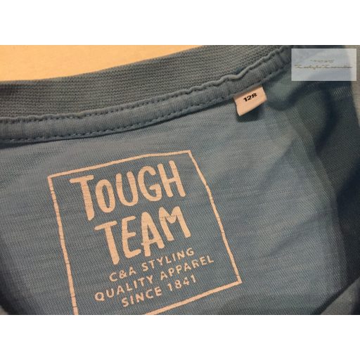 C§A 7-8 év 128 cm kék, dinó mintás pamut fiú felső - újszerű,hibátlan