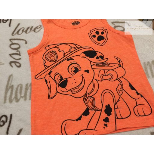 Paw Patrol 18-24 hó 86-92 cm Marshall mintás pamut fiú  ujjatlan felső-újszerű,hibátlan-Mancs őrjárat
