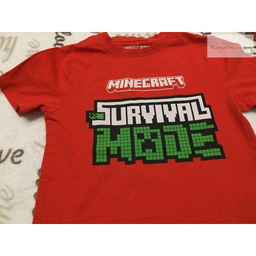 Minecraft 7-8 év 122-128 cm  Minecraft mintás pamut fiú felső - újszerű,hibátlan