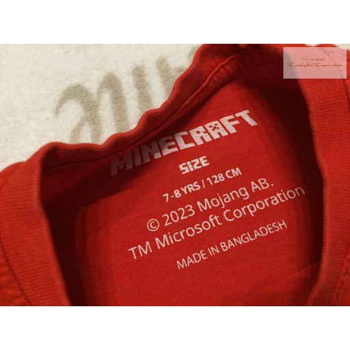 Minecraft 7-8 év 122-128 cm  Minecraft mintás pamut fiú felső - újszerű,hibátlan