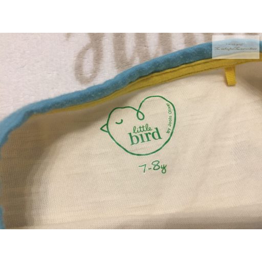 Little Bird (Next) 7-8 év 122-128 cm bézs, színes ház-fa-kacsa- farm mintás  pamut fiú felső - újszerű,hibátlan