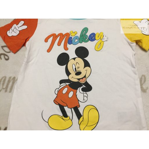 Mothercare 4-5 év 104-110 cm többszínű, Mickey mintás pamut fiú felső újszerű,hibátlan
