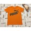 Puma 6-7 év (XS) 116-122 cm narancssárga, terepmintás Puma feliratos pamut fiú felső - újszerű,hibátlan