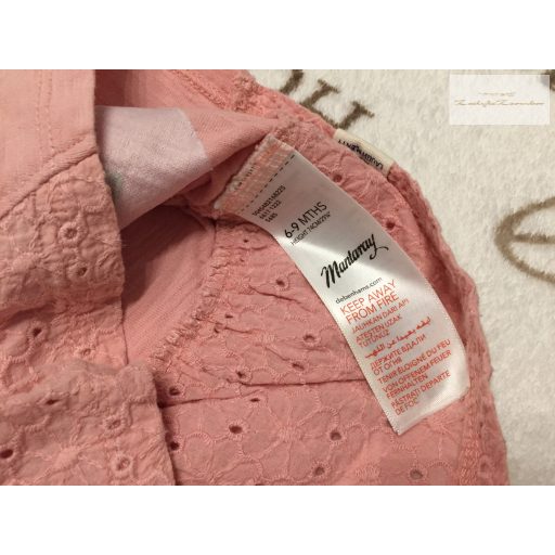 Mantaray 6-9 hó 74 cm liba/ kacsa - virágmintás pamut lány felső újszerű,hibátlan