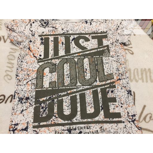 Matalan 7 év 122 cm szürke Cool Dude  feliratos pamut fiú felső újszerű,hibátlan