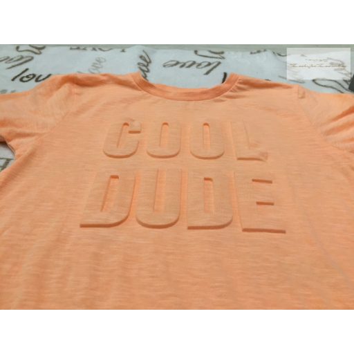 Primark 6-7 év 116-122 cm 3 D Cool Dude feliratos pamut fiú felső .-újszerű,hibátlan