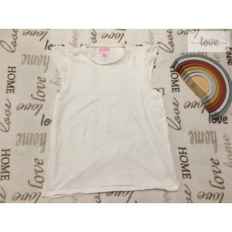 F§F 13 -14 év 168 cm fehér, ujjain madeirás pamut lány felső - újszerű,hibátlan   F§F 13 -14 év 168 cm fehér, ujjain madeirás pamut lány felső - újszerű,hibátlan