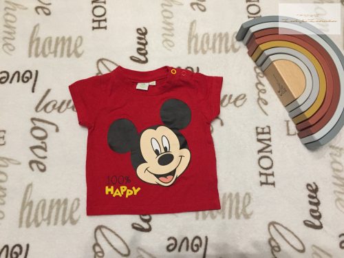 Disney up to 3 month 62 cm Mickey mintás  pamut fiú felső - újszerű,hibátlan