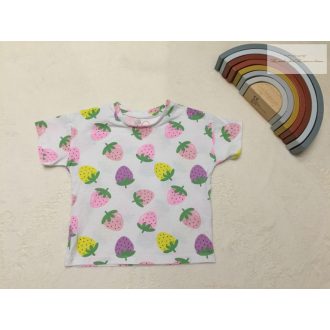   Matalan 12 - 18  hó 80 - 86  cm színes eper mintás pamut lány felső -  újszerű,hibátlan