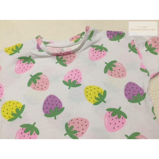 Matalan 12 - 18  hó 80 - 86  cm színes eper mintás pamut lány felső -  újszerű,hibátlan