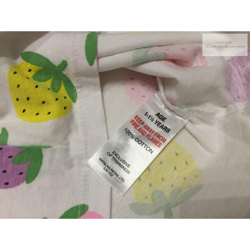 Matalan 12 - 18  hó 80 - 86  cm színes eper mintás pamut lány felső -  újszerű,hibátlan