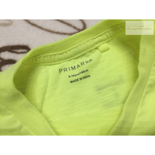 Primark 9-10 év 140 cm UV zöld pamut fiú felső- újszerű,hibátlan