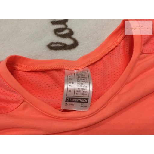 Decathlon 10-11 év  rózsaszín légáteresztó lány edző/ torna felső - újszerű,