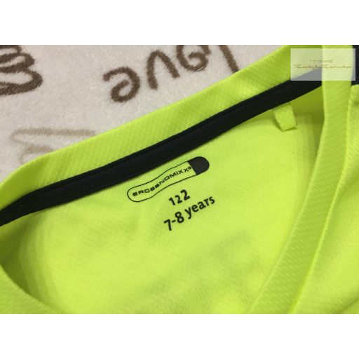 Ergonomix 7-8 év 122 cm zöld - fekete, feliratos fiú edző felső- újszerű,hibátlan