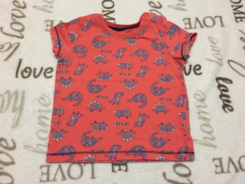 Matalan 6-9 hó 68-74 cm kék dinó mintás pamut fiú felső -újszerű,hibátlan