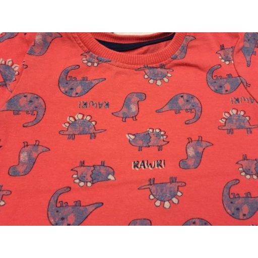 Matalan 6-9 hó 68-74 cm kék dinó mintás pamut fiú felső -újszerű,hibátlan