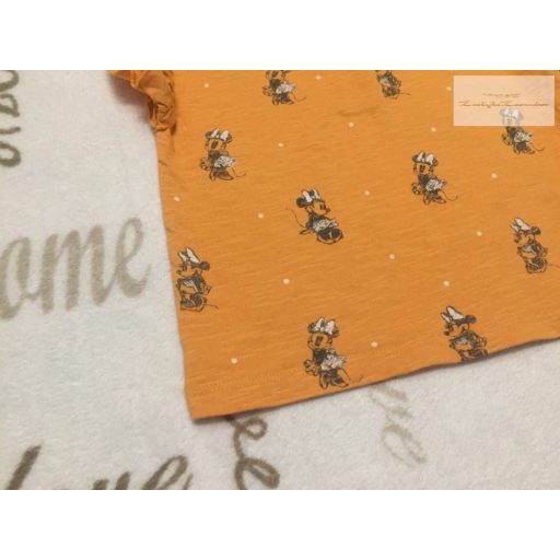 Disney at George 6 - 9 hó 68-74 cm narancssárga,Minnie  mintás pamut lány felső -- újszerű,hibátlan