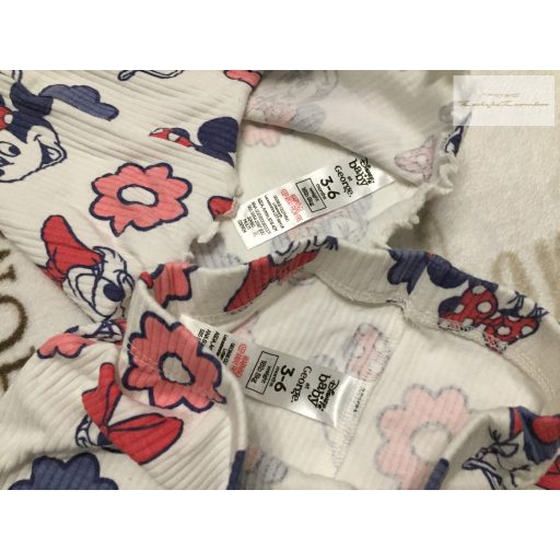 Disney at George 3-6 hó 62-68 cm Minnie - virágmintás pamut lány felső és legging szett újszerű,hibátlan