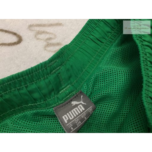 Puma 8 év 128 cm (S) zöld, hálós béléses fiú sport rövidnadrág - újszerű,hibátlan