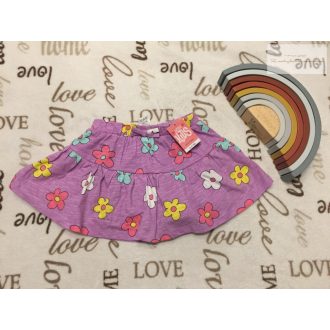   Matalan 4-5  év   104 - 110 cm lila, színes nagy virágmintás pamut lány rövidnadrágos szoknya- új, címkés
