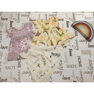   Next up to 3 és 3-6 hó virág és állat mintás pamut lány ruhák 3 db- újszerű,hibátlan