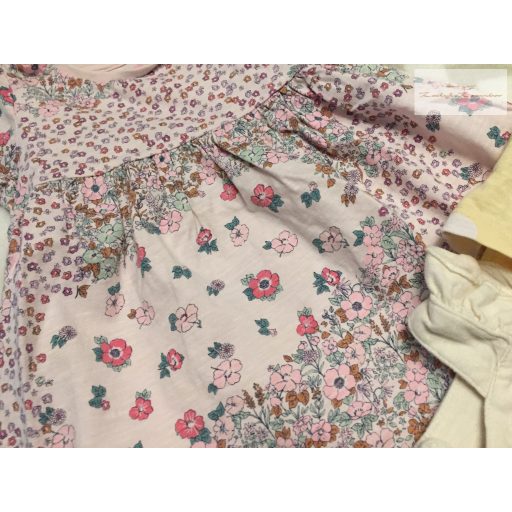 Next up to 3 és 3-6 hó virág és állat mintás pamut lány ruhák 3 db- újszerű,hibátlan