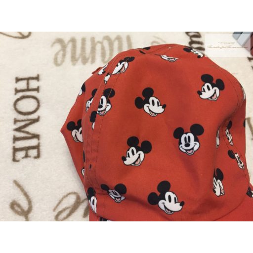 Mickey at George 4-8 év 104-128 cm barna, Mickey fej  mintás pamut fiú baseball sapka-újszerű,hibátlan