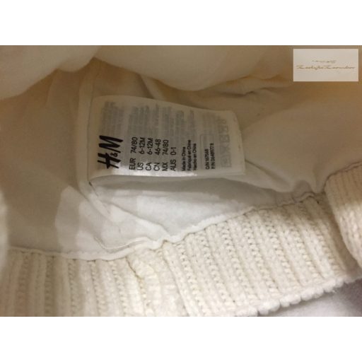 H§M 6 - 12 hó 74- 80 cm kötött sapka pamut béléssel  -újszerű,hibátlan