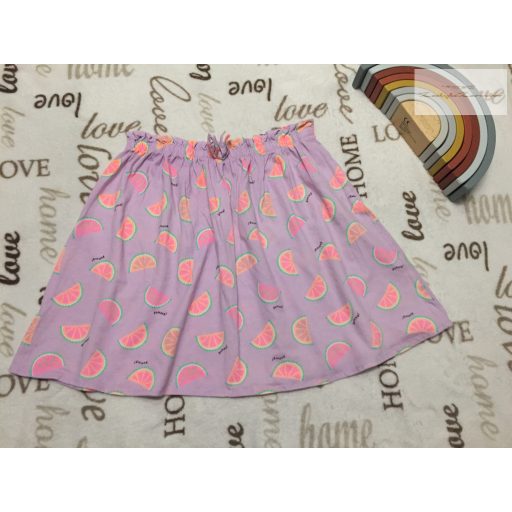 H§M 8-10 év 134-140 cm halvány lila, dinnye mintás vékony pamut lány szoknya  - új, átnőtt, csak lecímkézve