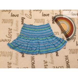   Kids 5-6 év 110-116 cm kék, színes mintás pamut lány szoknya - újszerű,hibátlan